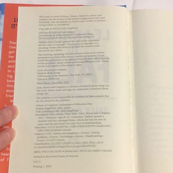 ๐2/10.00๐ Learning to Fall, hardcover, like new - Picture 6 of 9